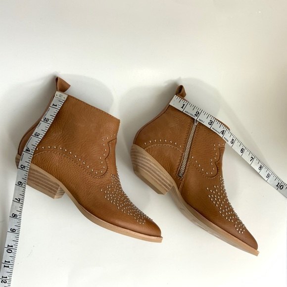 Dolce Vita Bootie Women Size 6M Tan Leather Western Point-toe Booties - Picture 6 of 12